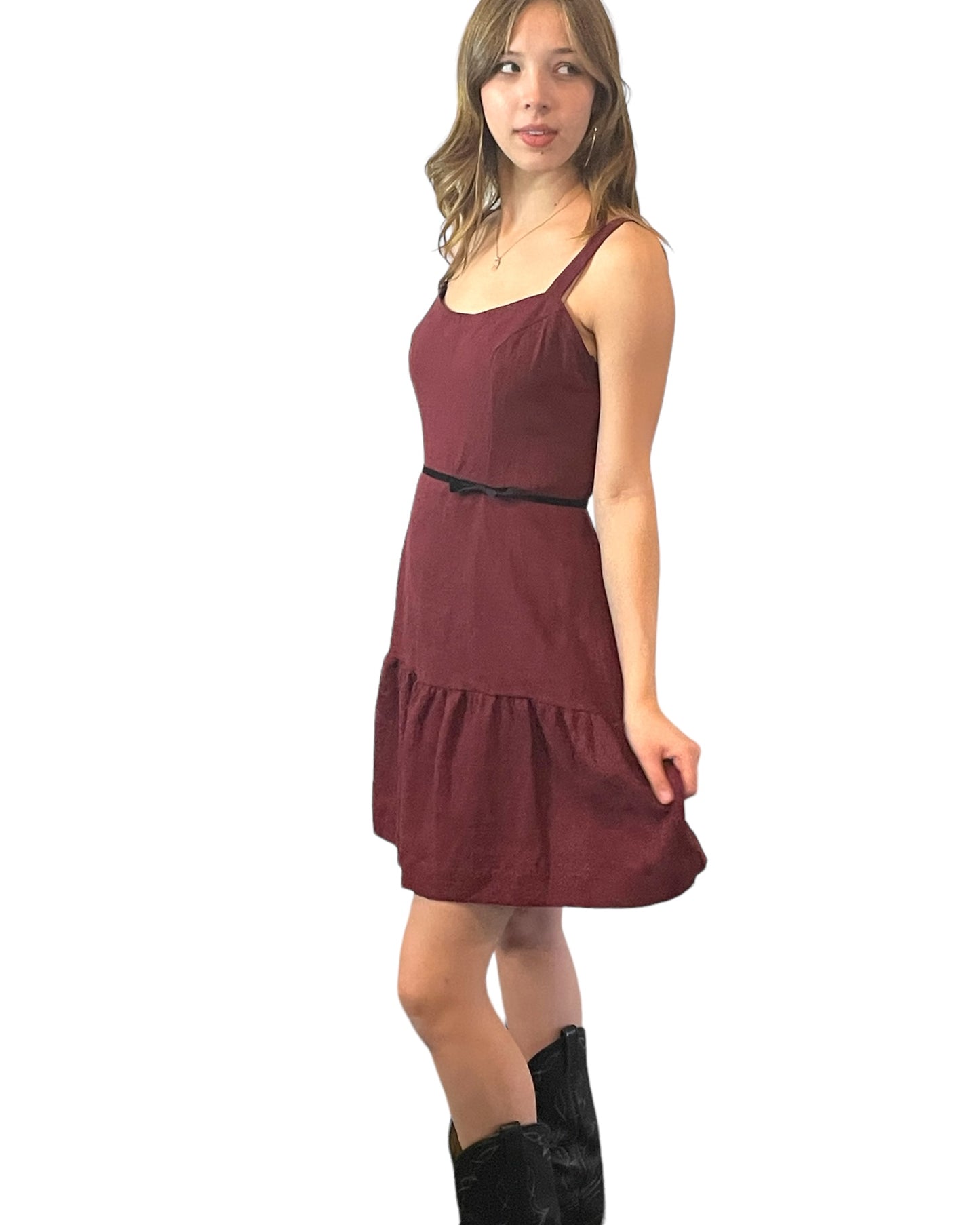 Short Slip Dress - Garnet