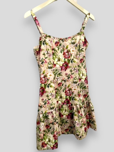 Short Slip Dress - Blooming Meadow Cotton Print