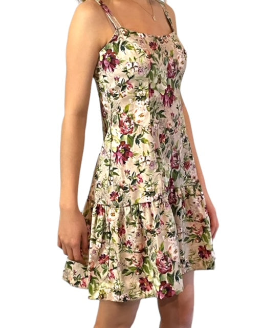 Short Slip Dress - Blooming Meadow Cotton Print