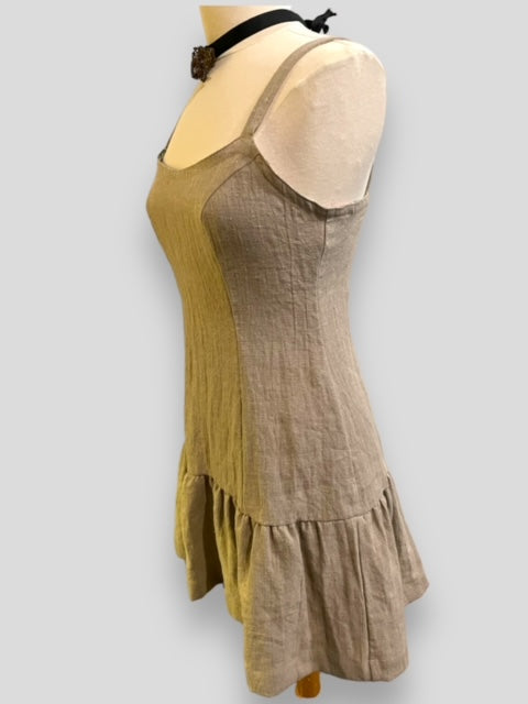 Short Slip Dress - Rustic Linen - Oat - Best Seller
