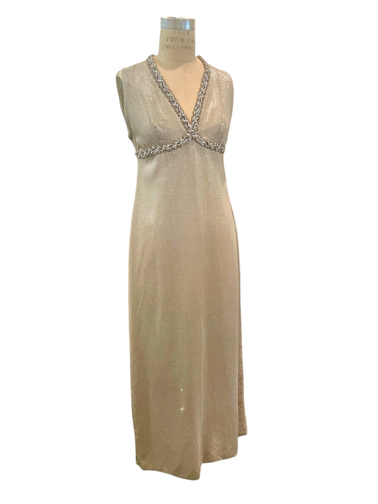 SILVER COLUMN DRESS - 1960s