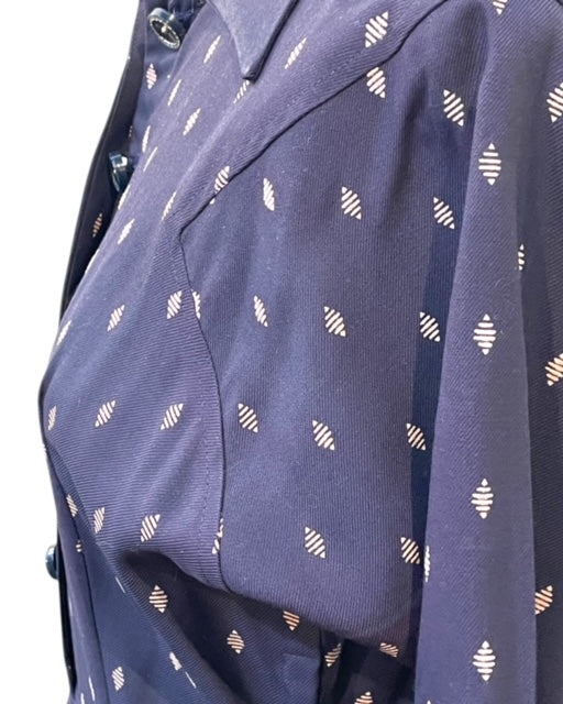 1950s Town and Cottage Navy Faille Dress