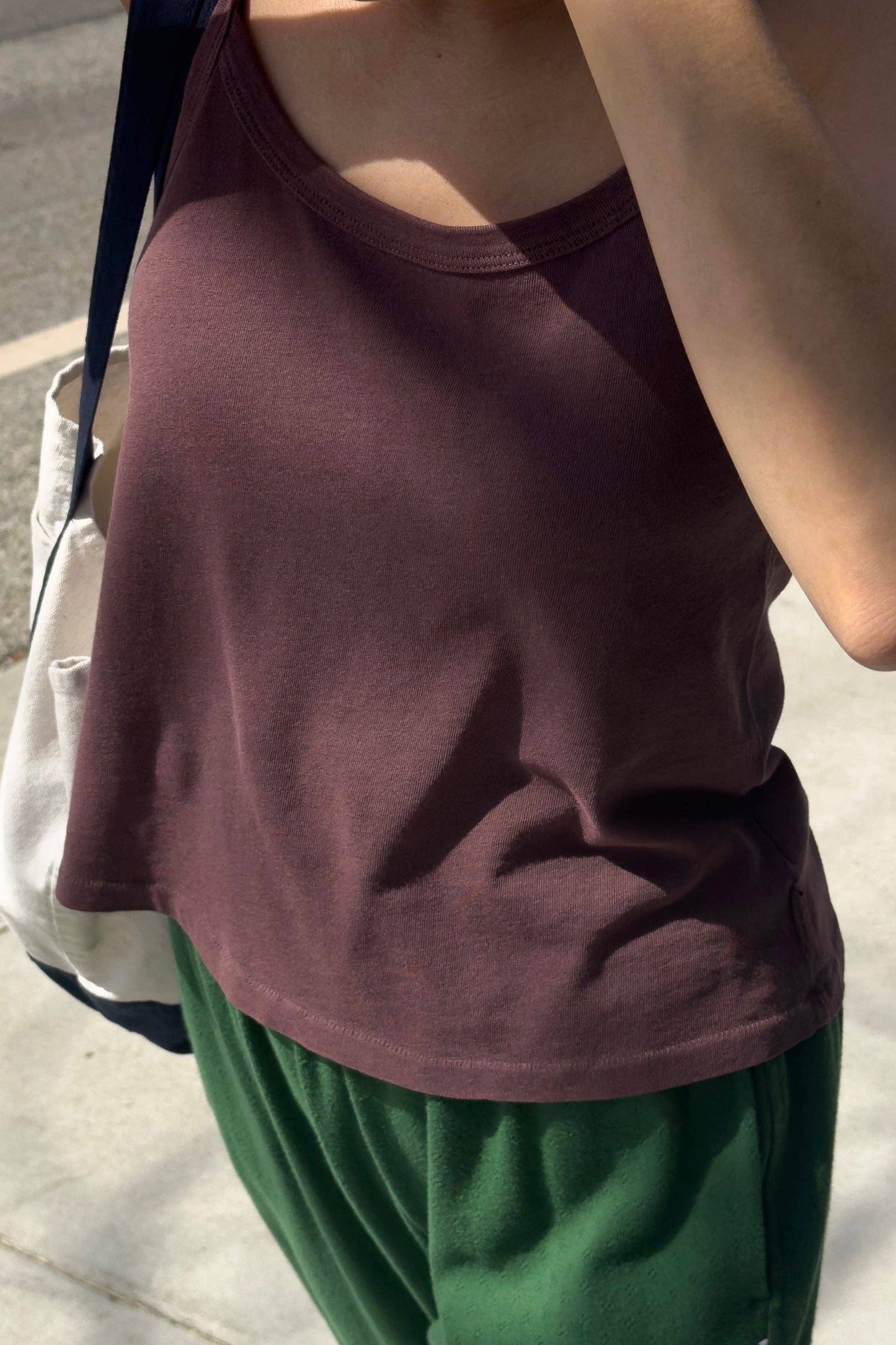Organic Cotton Dana Cami: Coffee