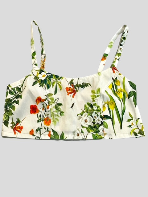 Blooming Bralette White. Cotton. Size 6
