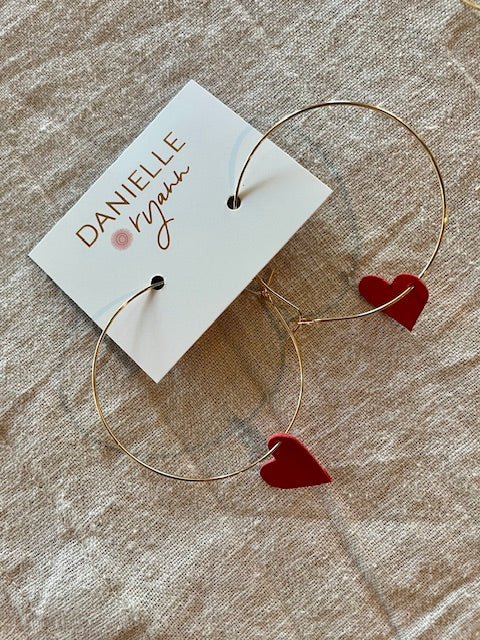 Heart Hoop Earrings