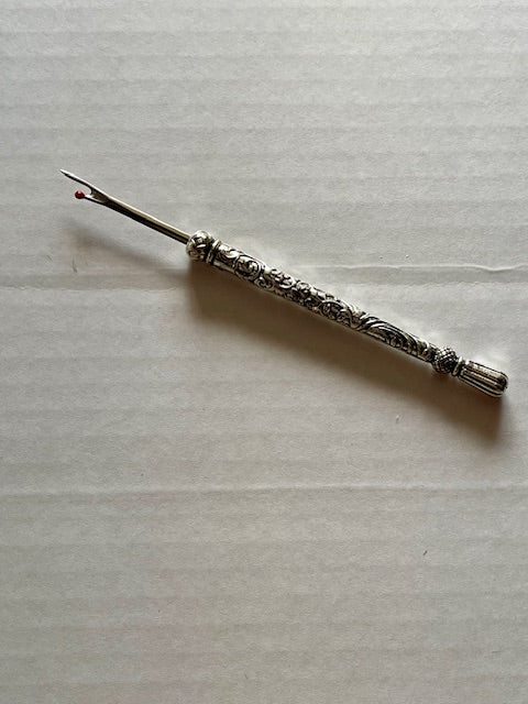 Engraved Seam Ripper - Antique Silver