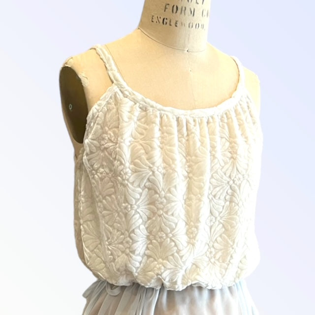Velvet Cropped Camisole - White -*Limited Edition*