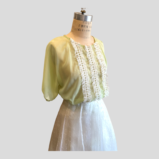 Francis Blouse - Pistachio - One of a Kind