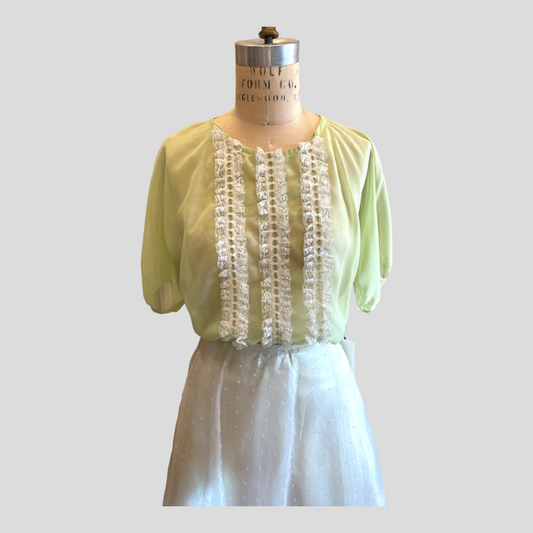 Francis Blouse - Pistachio - One of a Kind