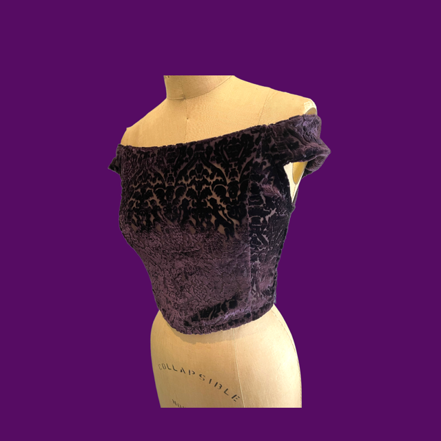 Velvet Cropped Corset - Size Small